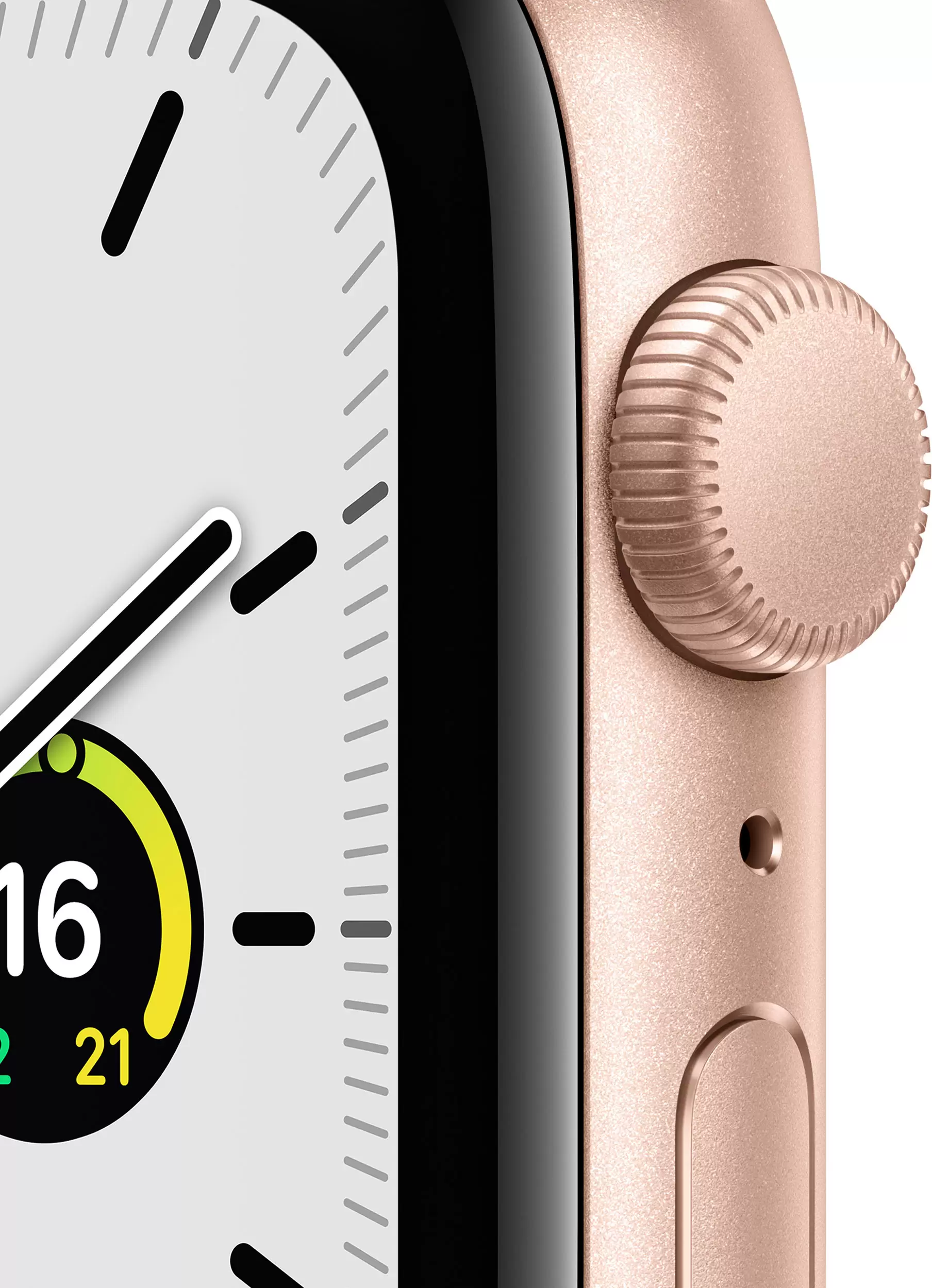 Apple Watch SE, 44 мм, корпус из алюминия золотого цвета, спортивный ремешок цвета (сияющая звезда)
